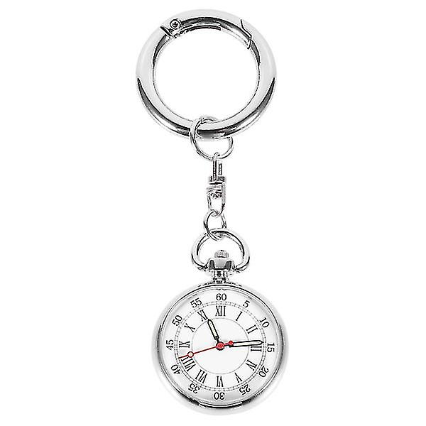 Durable Nurse Watch Luminous Pocket Watch Creative Hanging Watch (silver)