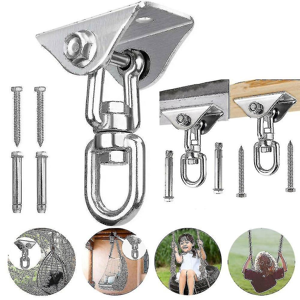 360 Degree Hammock Chair Suspended Ceiling Mount Spring Snap Swivel Hook Hardware Kit