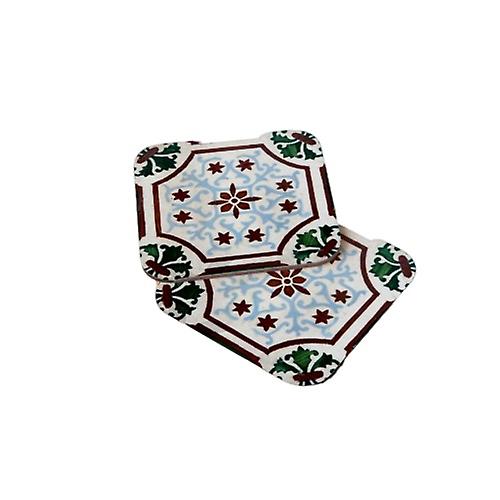 Mexican Talavera Tiles Wood Coasters Set For Gift