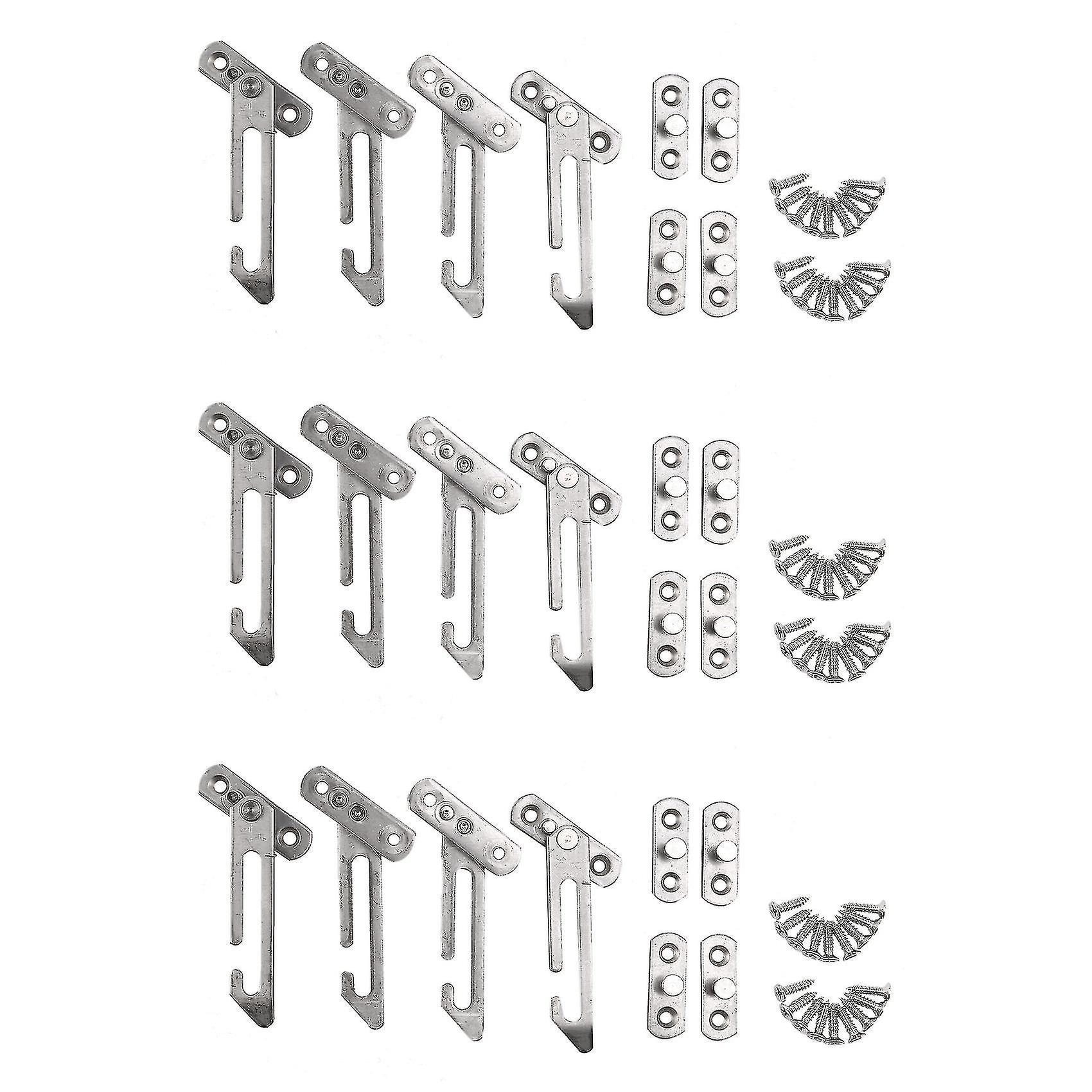 12 Pack Window Restrictor Locks Window Restrictor Hook Stainless Steel Child Lock Restrictor With S