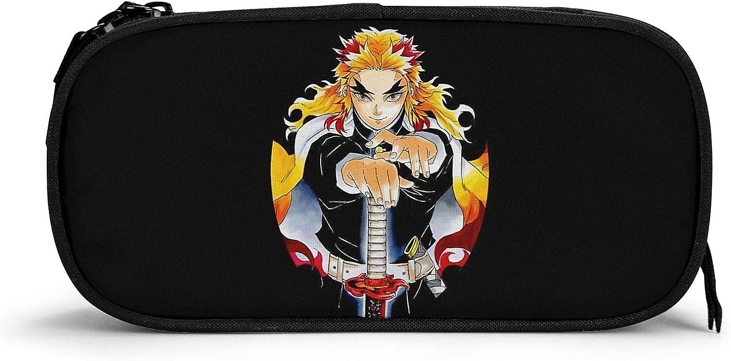 قاتل الشياطين Kyojuro Rengoku أنيمي مقلمة تحمل حقيبة القلم الحقيبة للمدرسة في سن المراهقة فتاة فتى الكبار SAOE005972
