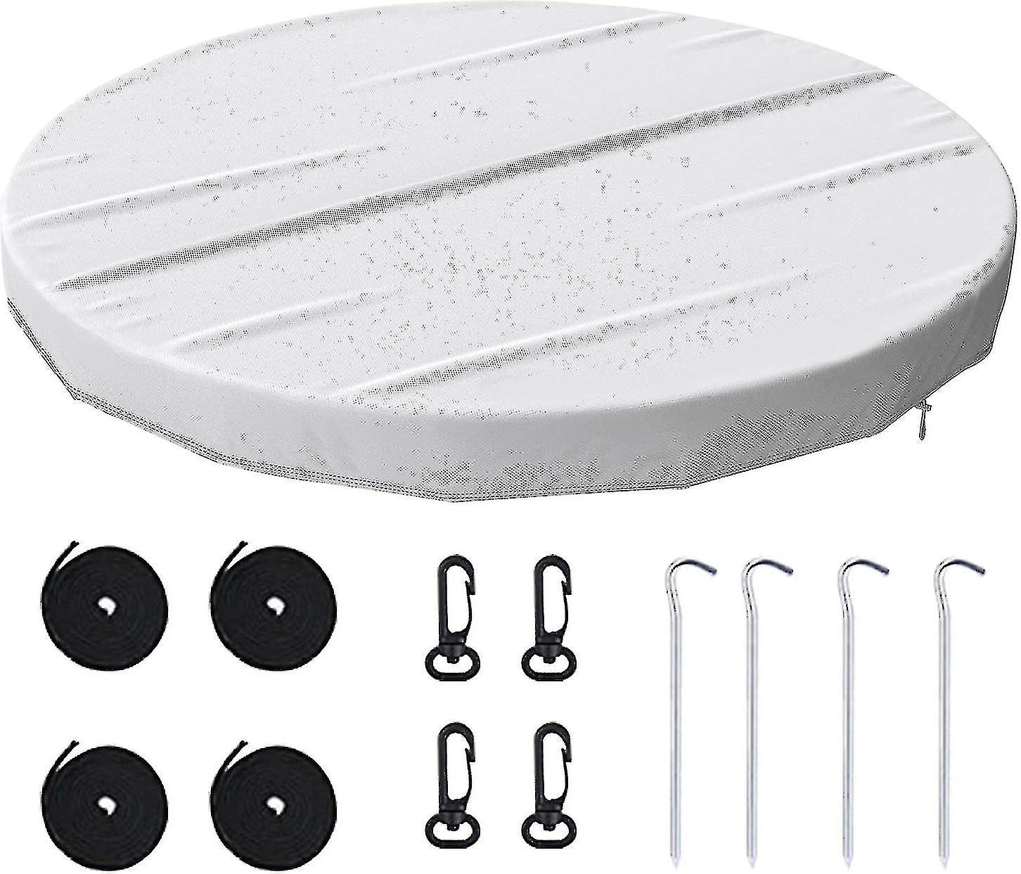 Poolskydd, vindtät rund uppblåsbar poolöverdrag, dammtät vattentät poolskydd för familjepooler badtunnor Spa Uppblåsbara pooler