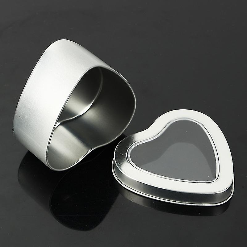 Scented Candle Jar Heart Shaped Tin Box