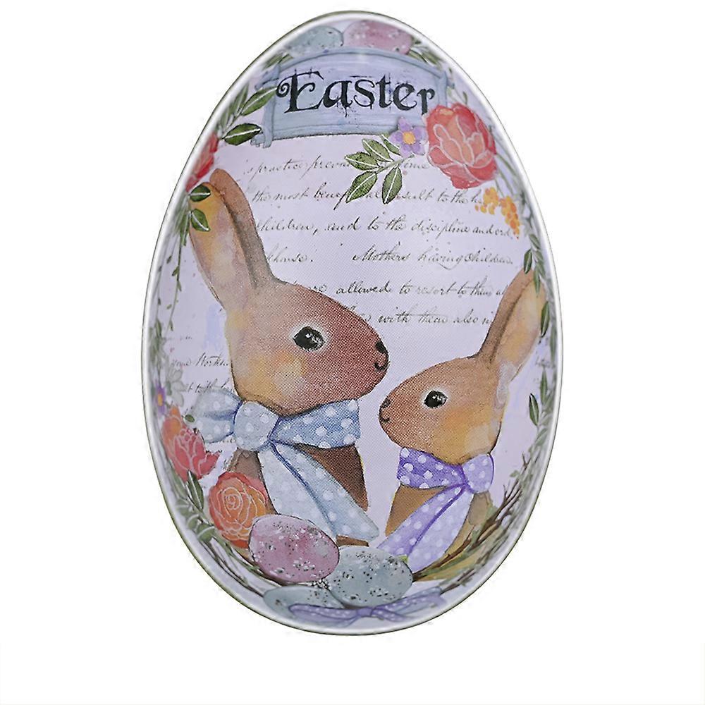 Easter Decorations Easter Tinplate Egg Color Rabbit Iron Egg Candy Eggshell