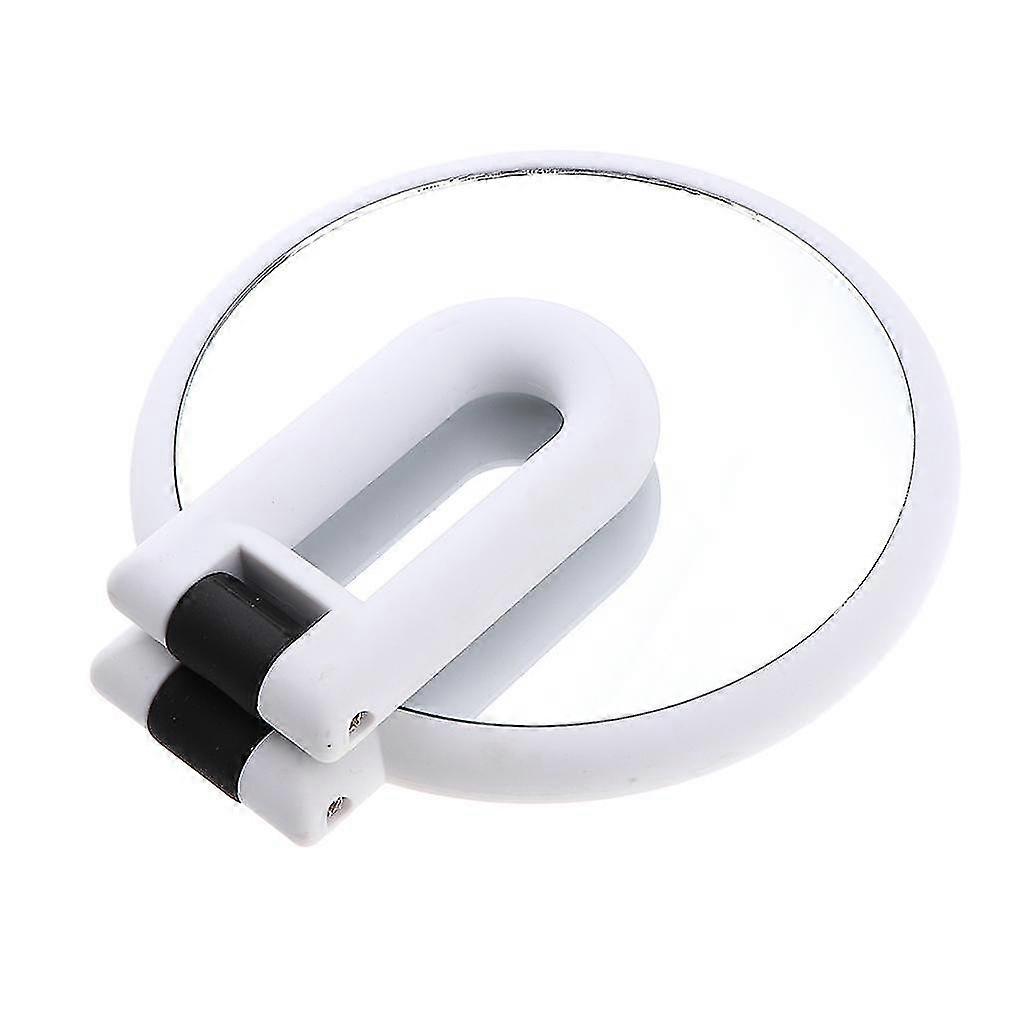 hg 8x Round Handheld Double Side Makeup Mirror Magnifying Mirror W/ Hanger Hole