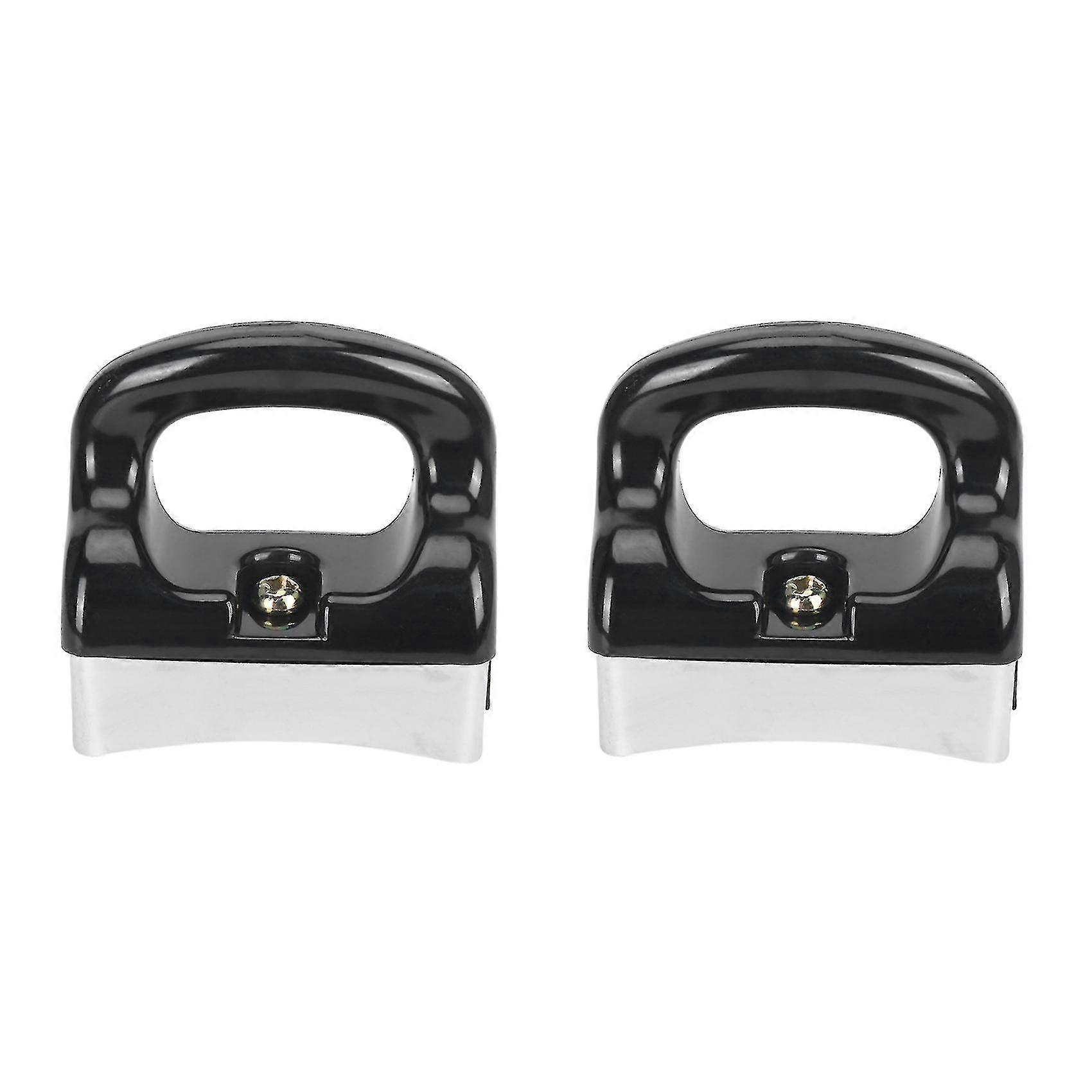 2x Manico in bachelite nero argento per padelle e pentole