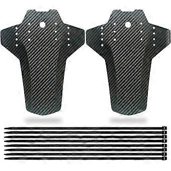 Adjustable Mountain Bike Fender, Front and Rear Compatible, Fits 26", 27.5", 29", Large and Fat Bike Wheel Sizes, 2 Pieces