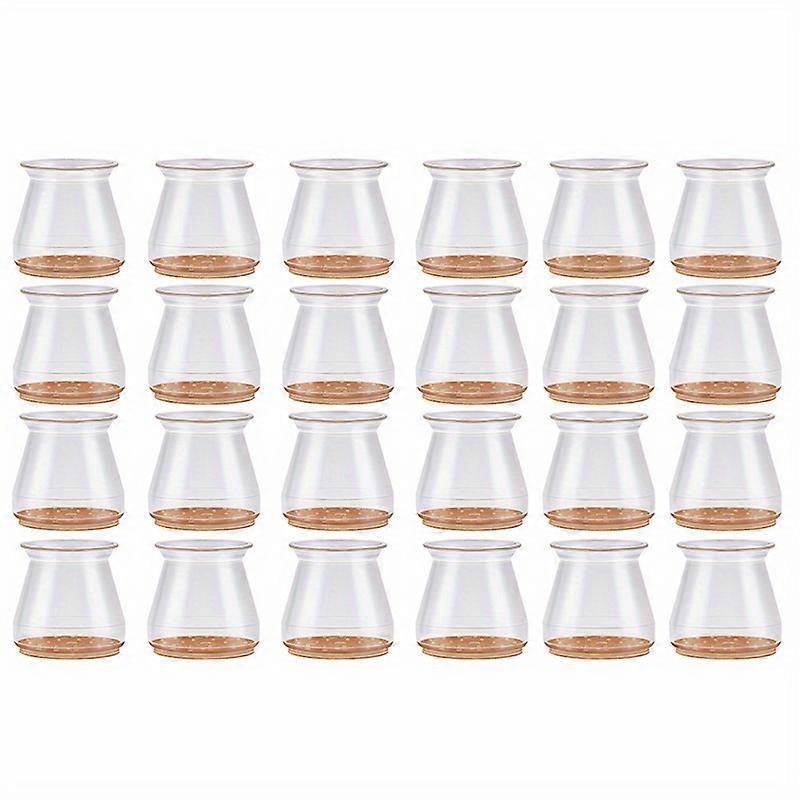 24pcs Premium Chair Leg Floor Protectors - Durable Metal Finish Guards for Hardwood Floors, Reduces Noise, Prevents Scratches, and Saves Your Floor fr