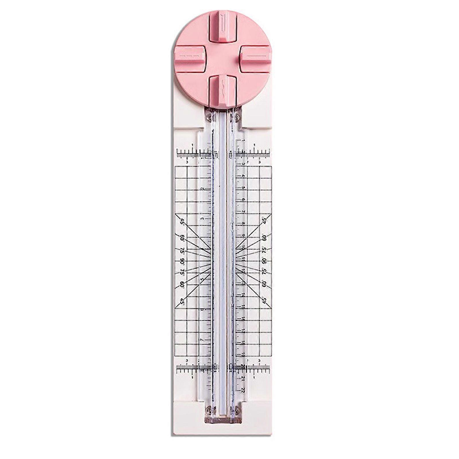 4 in 1 Craft Paper Trimmer with Scale Precision Cutting 4 Rotating Blades Straight Wavy Dotted Crease Ergonomic Paper Trimmer