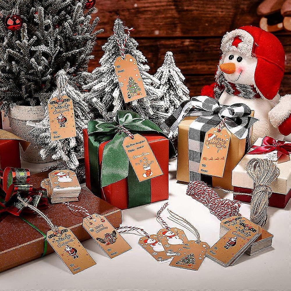 50pcs Carte Kraft Étiquette De Papier Kraft Étiquette Pour Cadeau