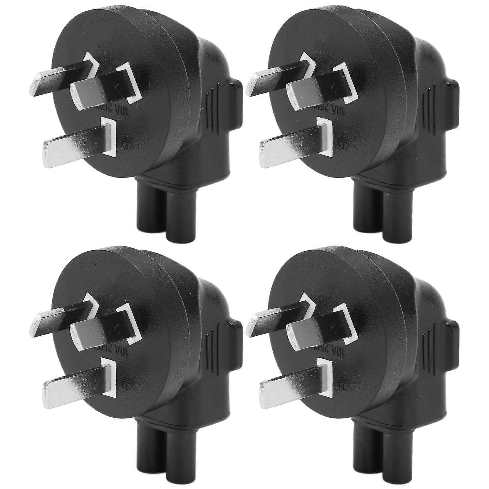 4pcs AU 3 Pin Plug to IEC 320 C5 Power Adapter Universal Standard Computer Power Adapter AU Plug 100?250V