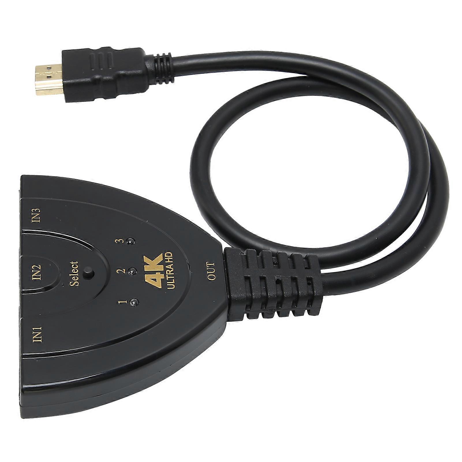HighDefinition Multimedia Interface 4K Switcher 3 In 1 Out 4Kx2K Switcher SplitterCable Splitter