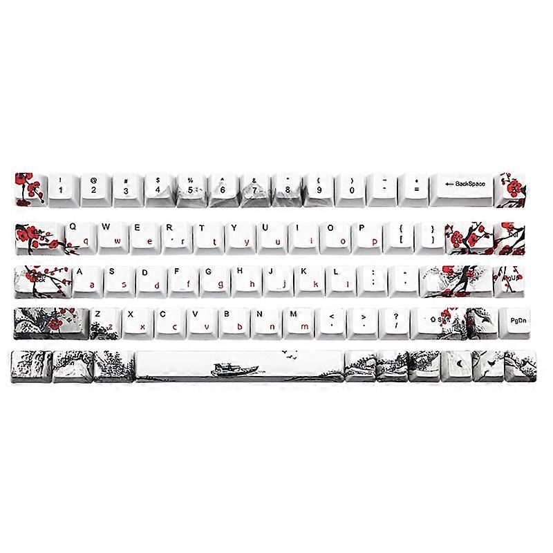Wangjiang Plum Blossom Keyboard Keycap 68 Keys for K6 IFG68 TADA68 EK820 SK68