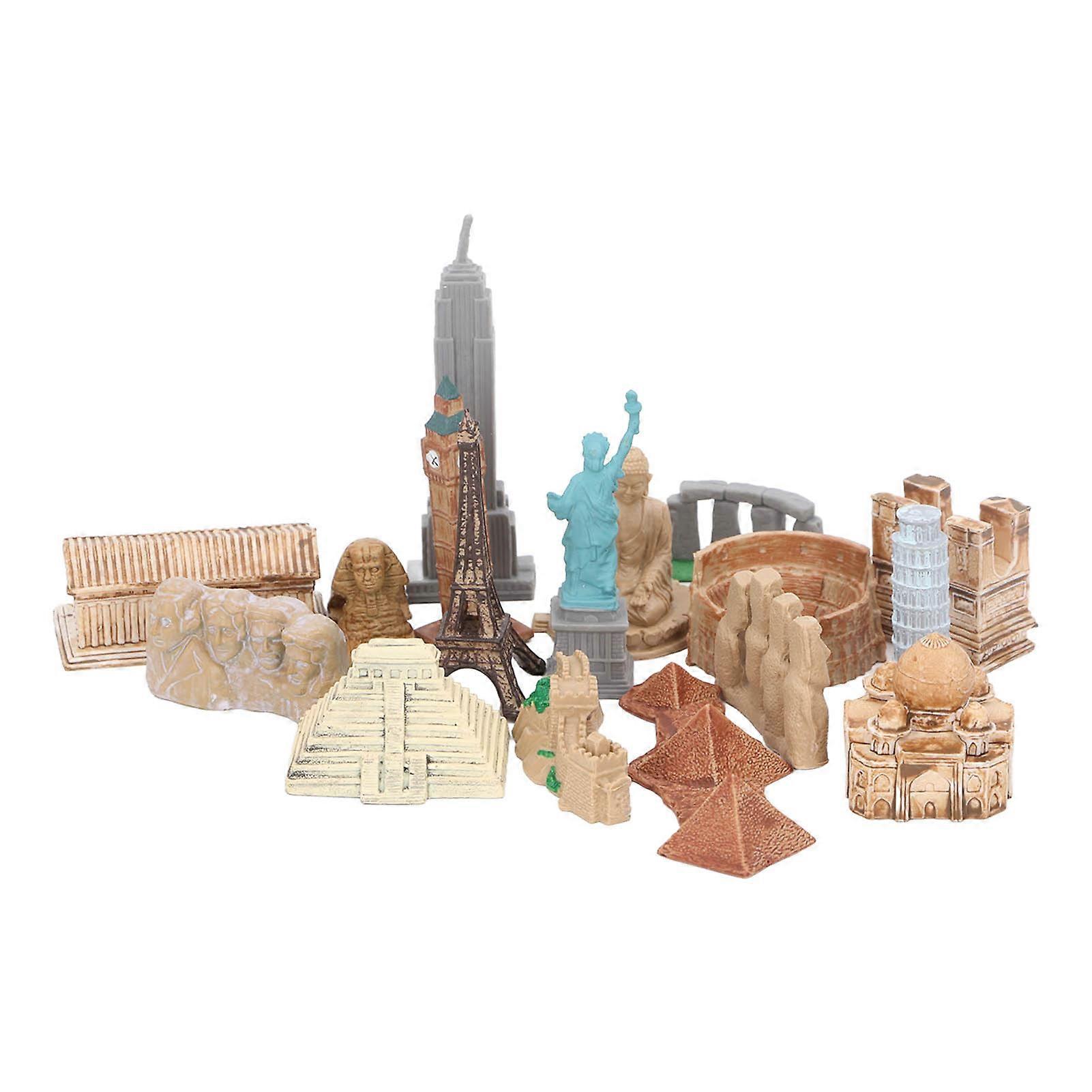 17-Pack Miniature Ancient Architecture Toys Egyptian Pyramids Model Kit