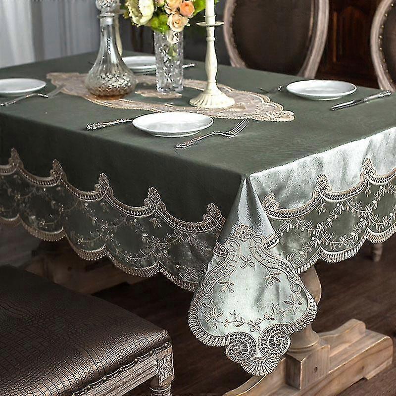 embroidery tablecloth rectangular dining kitchen square home lace party