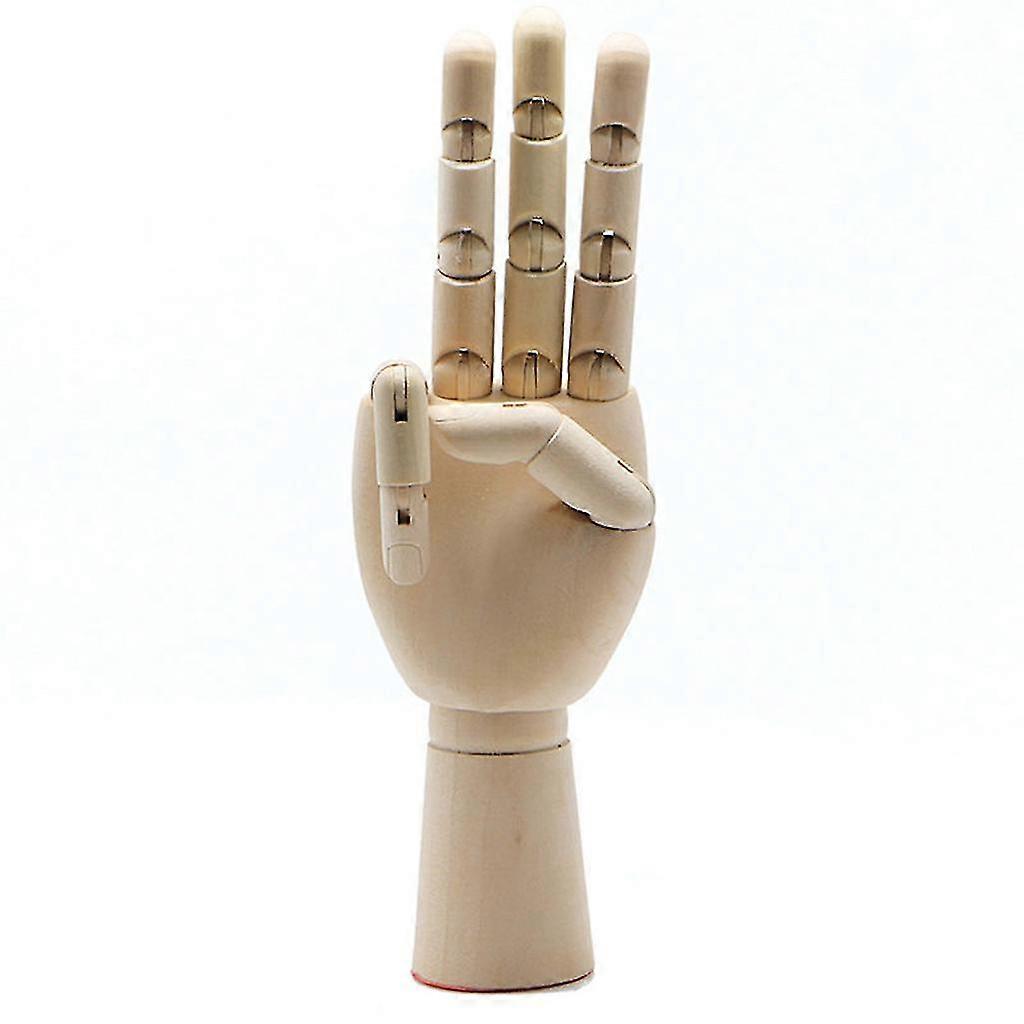 Right Hand Wooden Model Sketching Drawing Jointed Movable Fingers Mannequin