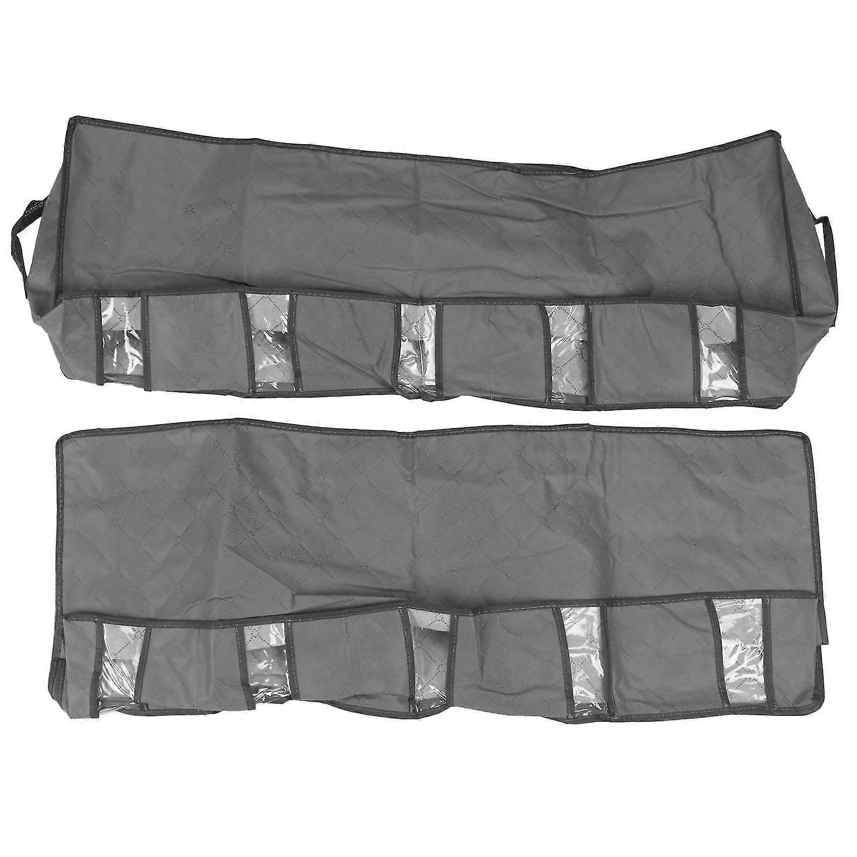 2 Pack Underbed Bag,clothes Bag Clear Window,for Clothes/blanket