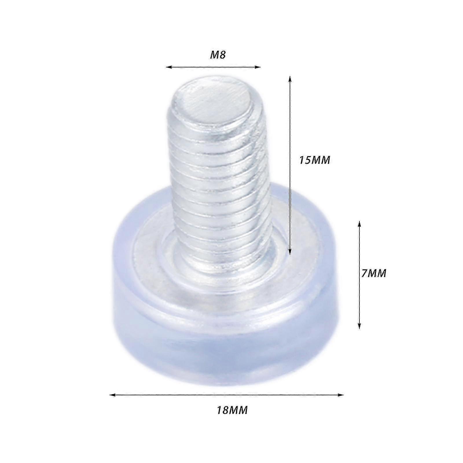 10個の透明な家具テーブルチェアソファ脚足M6 M8スレッド調整可能なレベラーグライドスライドパッドベース直径18mm