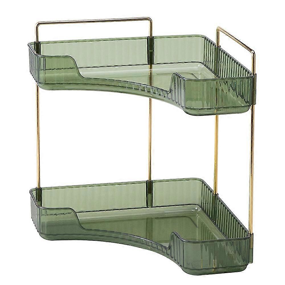 2 Tier Bathroom Counter Organizer, Multi-function Corner Bathroom Organizer Countertop, Makeup Orga