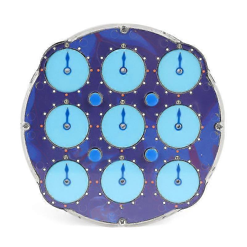 Magnetic Positioning Magic Clock Cube Transparent Blue Abs Profissional Intelligence Gear Toys For C