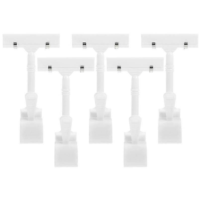 5pcs Plastic Shelf Clamp Price Label Tag Advertising Clips Holders Sign Display
