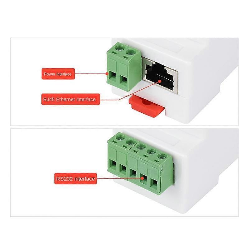 RS232 ZU POE ETH Industrie Schienentyp Serieller Server RS232 zu RJ45 Ethernet-Modul 300-115200Bps IP T