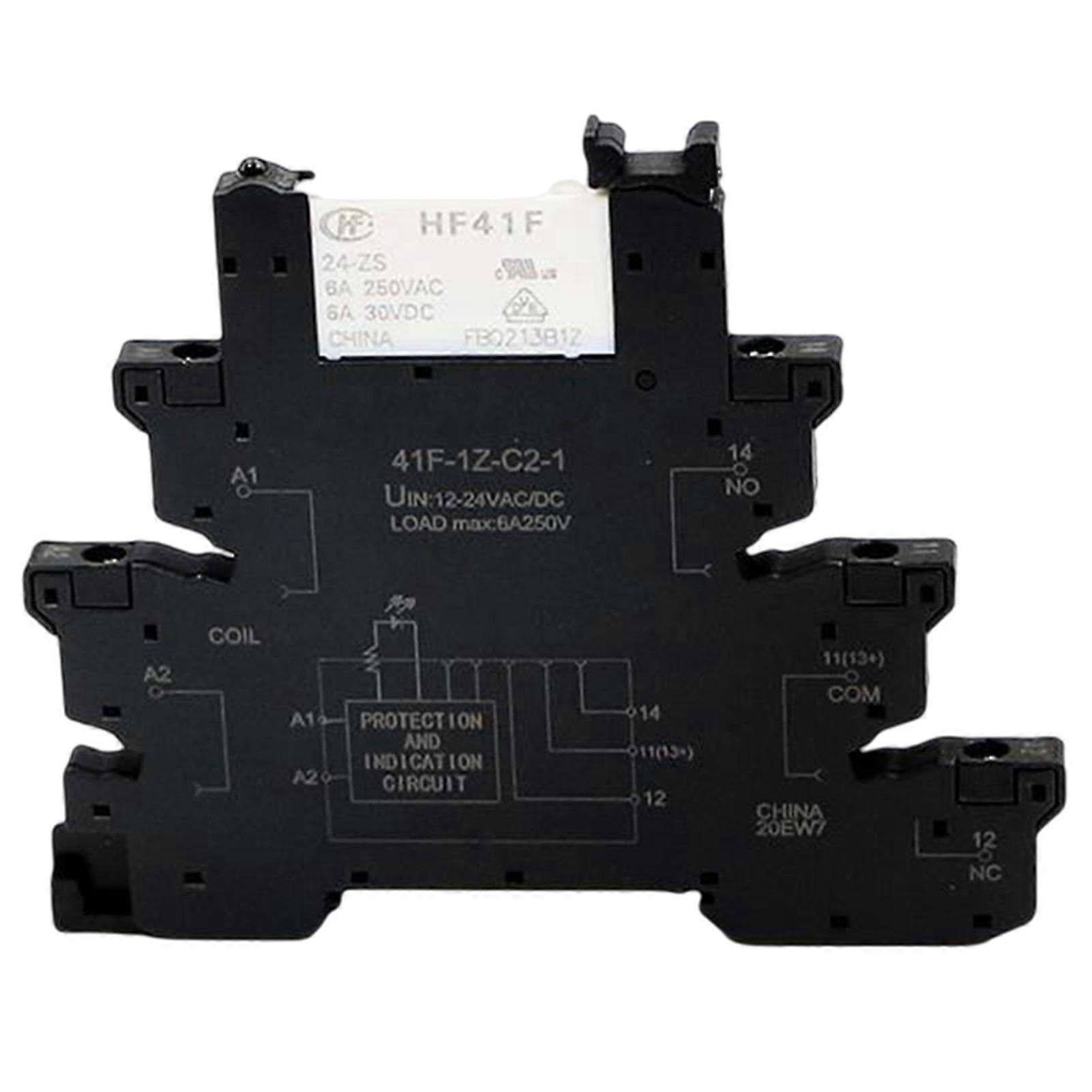 12v 24v Integrated Pcb Mount Power Relay Rail Slim Relay Module Ultrathin Relay Screwless Socket