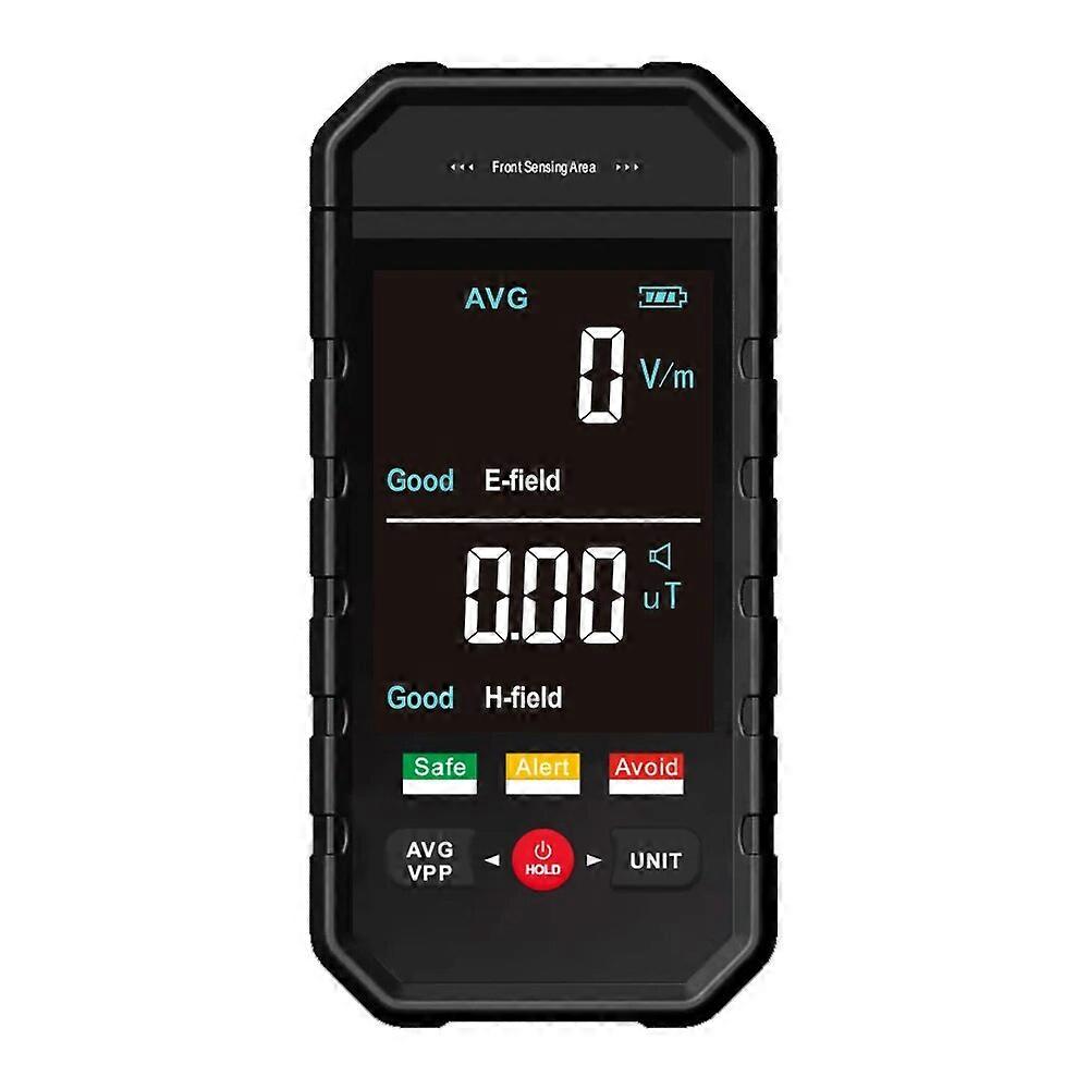 Electromagnetic Radiation Tester Large LCD Electric Field Magnetics Field Radiation Test Data Hold Sound Light Alarm Home Office