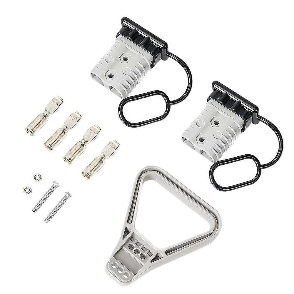 2Pcs 2/0 AWG 350A Battery Power Connector Cable Quick Connect Disconnect Kit for Anderson Connector