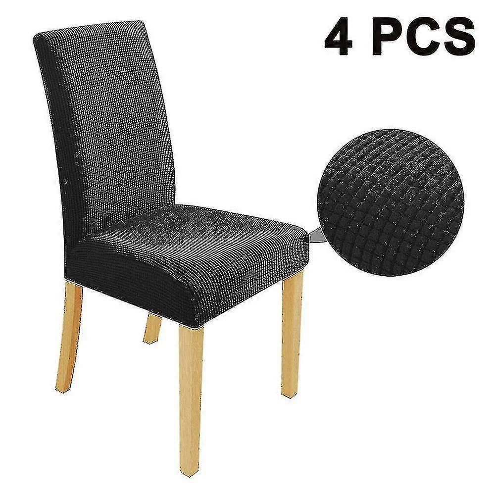 4 Pack Super Fit Stretch Lavable Short Dining Chair Protector Cover