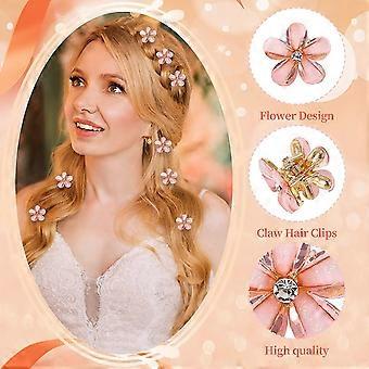 5 Stück Mini Haarspangen Mit Kristallsteinen – Süße Pony-Clips Für Frauen & Mädchen (verschiedene Designs)