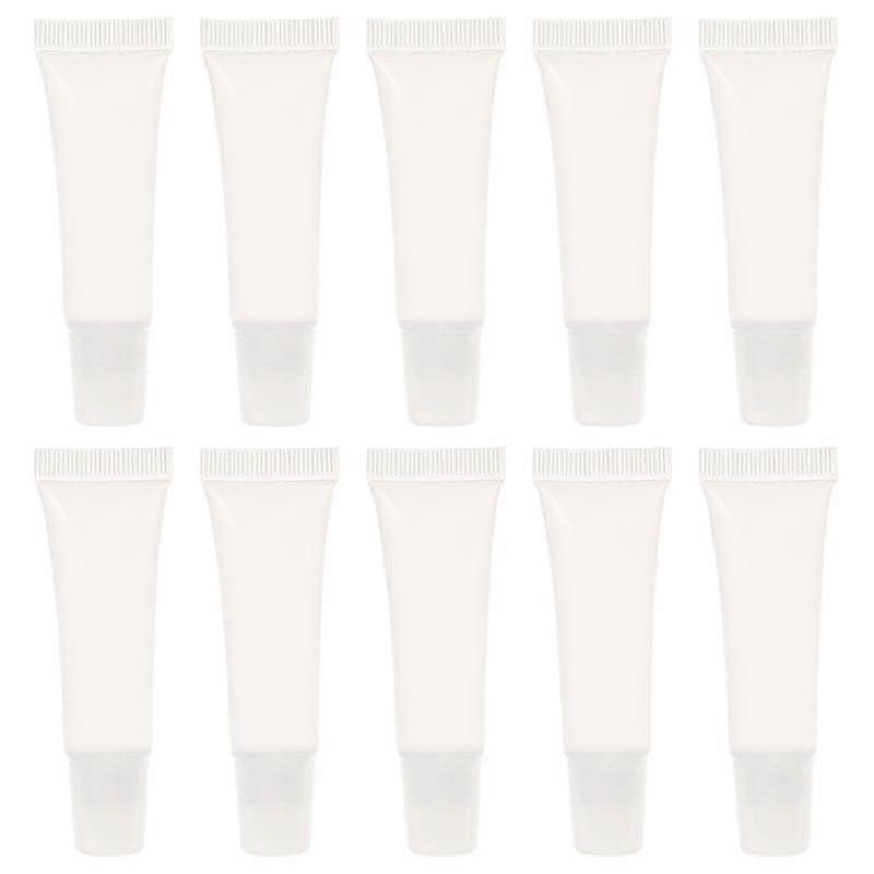 10pcs Portable Empty Lip Gloss Storage Tubes Refillable Lip Glazes Bottles