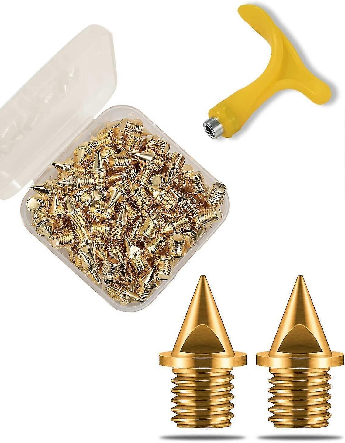 1/4 Inch Track Spikes, [120-pcs] Replacement Spikes For Track Shoes, Alloy Steel Spikes For Cross Country/track And Field/running/sprinting, With Stor