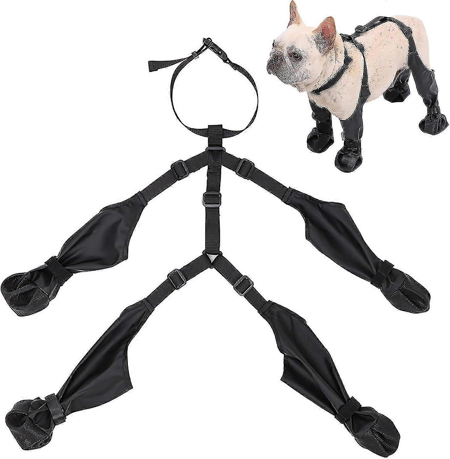 أحذية المقاومة للماء أحذية المضادة للانزلاق - طماق حذاء الثلج للكلاب - جوارب حامية مخلب قابلة للتنفس مع حمالات xi