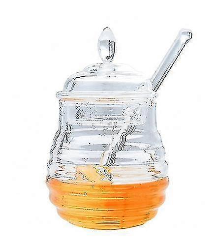 245ml Clear Glass Honey Jar With Scoop And Lid