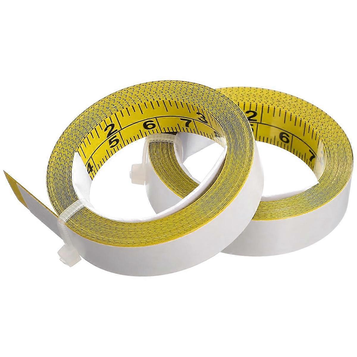 2 Rolls Self Adhesive Measuring Tape Metric Tape Measure Peel and Stick Ruler Tapes for Woodworking