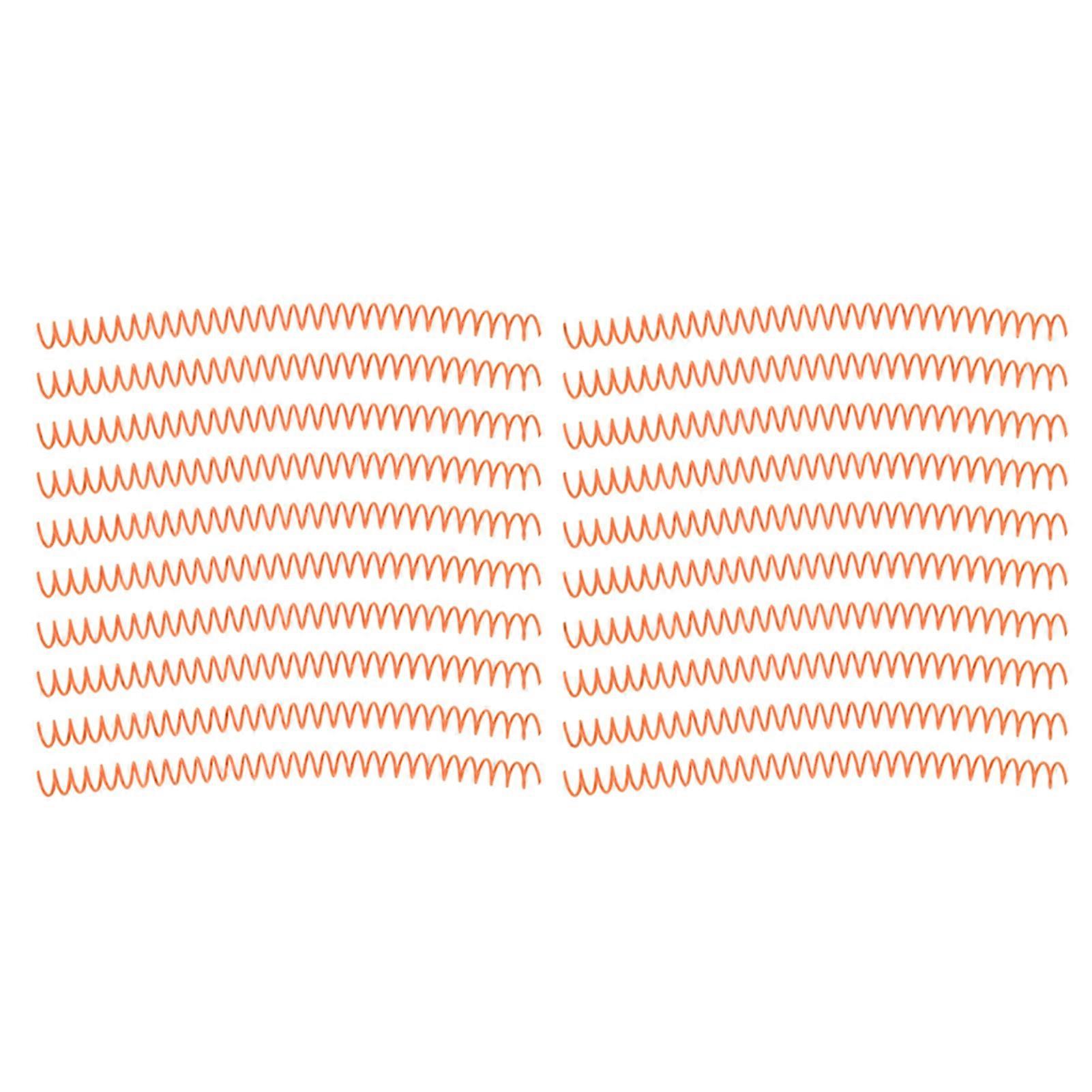 20Pcs Spiral Binding Coil Large Capacity Spine Comb 30 Holes 13mm Diameter Set Kit Orange