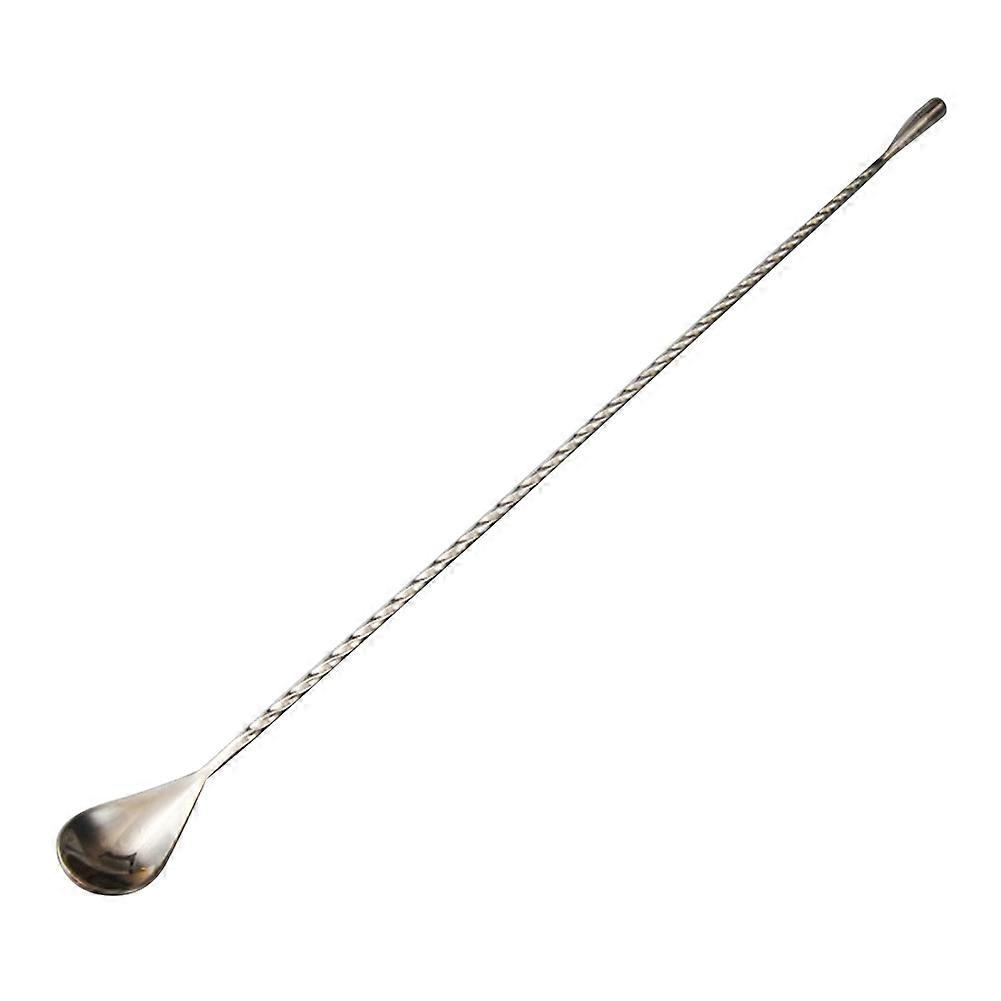Stainless Steel Spiral Long Handle Mixing Stir Cocktail Spoon Bar Bartender Tool KAESI