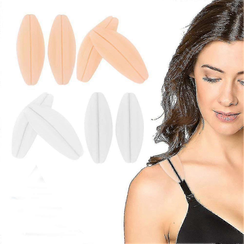 4 Pairs Soft Silicone Bra Strap Cushions Holder , Non-slip Protector Pads