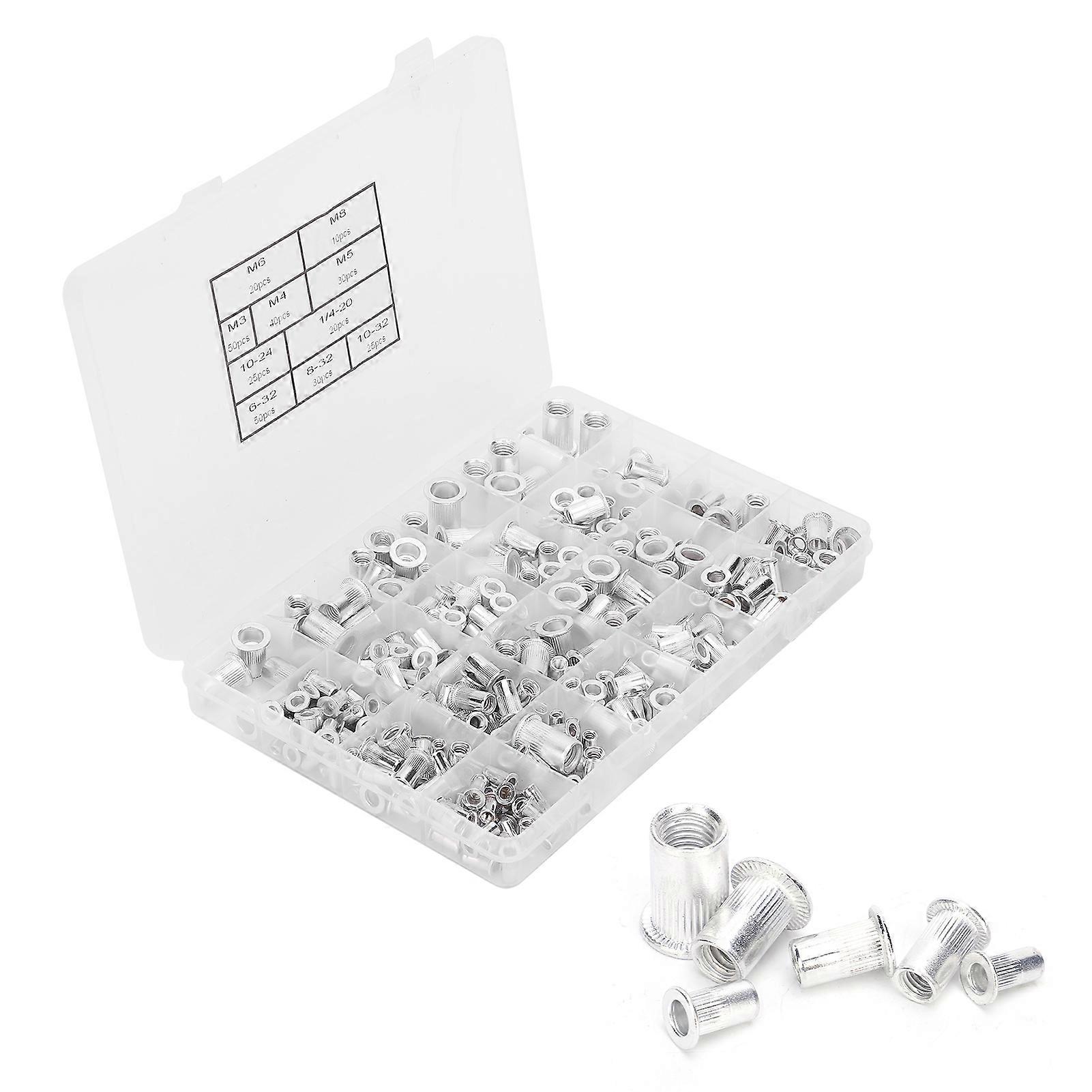 300 Stück / Karton Aluminium-Nietmutter 6?32 / 8-32 / 10-24 / 10-32 / 1/4?20 / M3 / M4 / M5 / M6 / M8