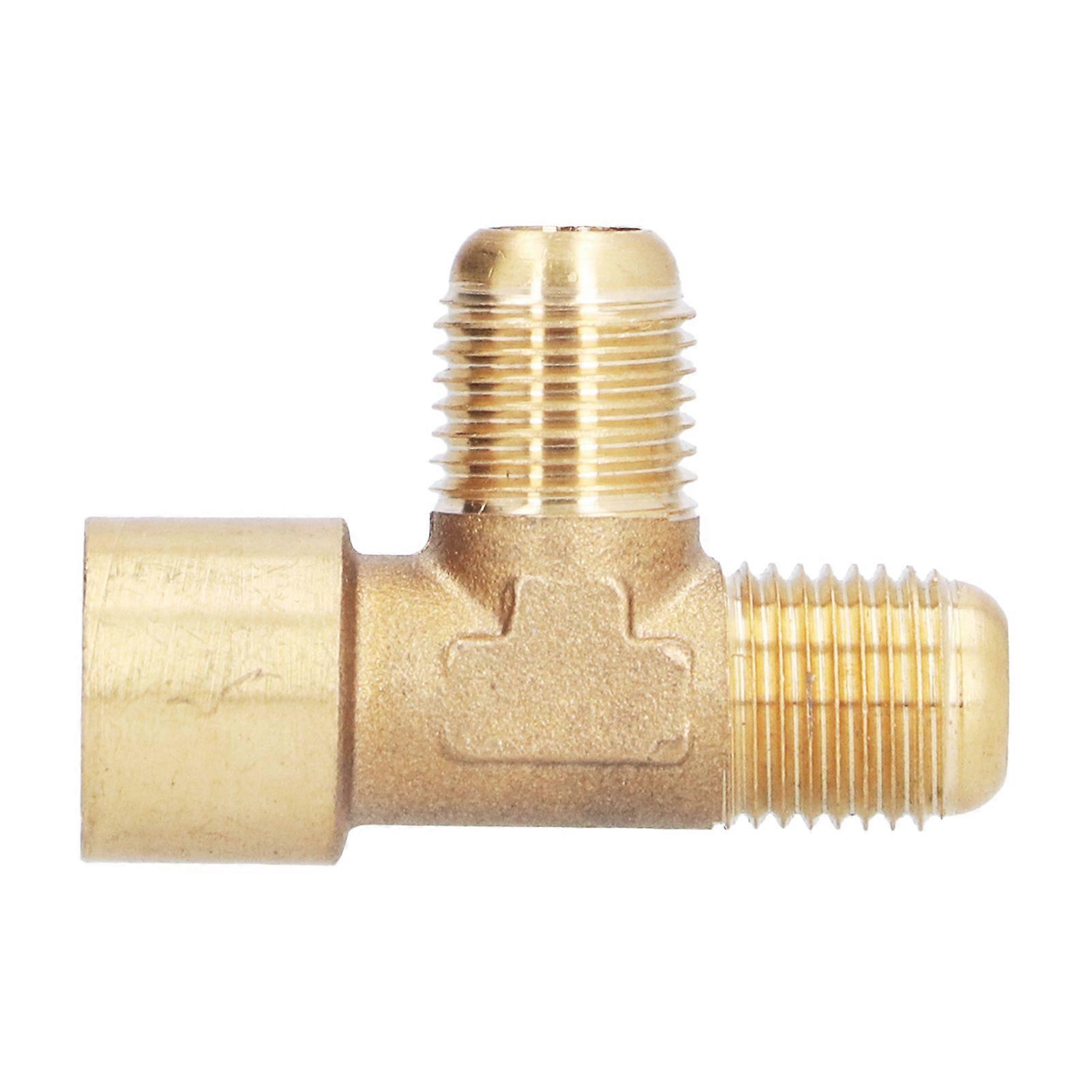 3?Way Valve Adapter 1/4 Durable Sturdy Fine Processing Spiral Brass Hose Splitter