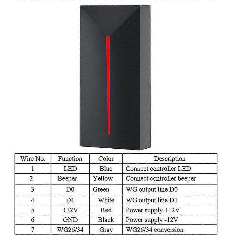 Access Control Card Reader R6em 125khz Small Wiegand Card Reader Ip68 Wasserdichte Long Range RFID Ca