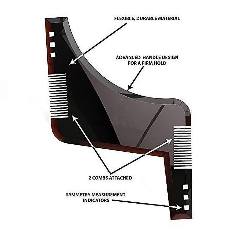 1 Pcs Men Beard Shaping Styling Template Comb Beards Combs Trimmer Tool for Hair Beard Trim Templates