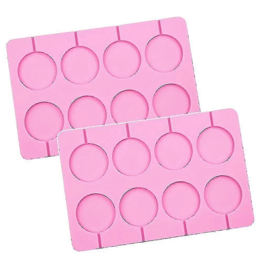 2pcs Silicone Lollipop Molds, 8-capacity Large Sucker Molds, Great For Lollipop, Chocolate
