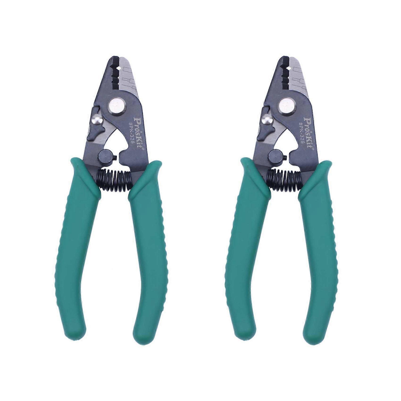 2X Fiber Optic Cable Stripping Pliers Wire Stripper (148mm) 8PK-326