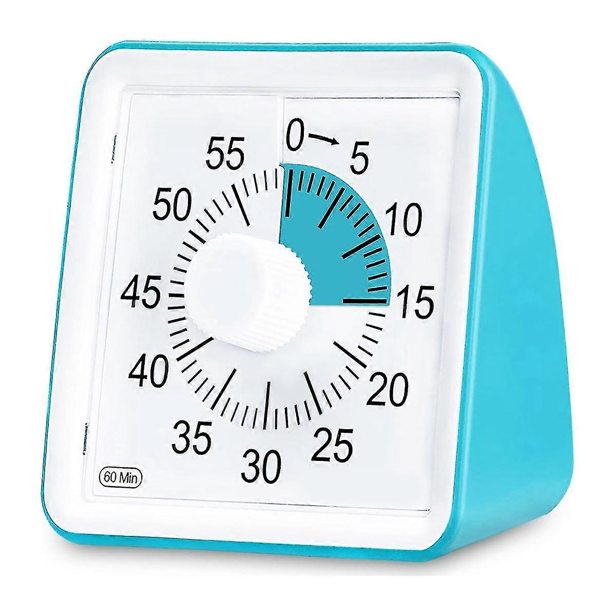 60-minute Visual Timer For Kids,study Classroom Timer, Silent Countdown Timer For Teachers And Adults Blue