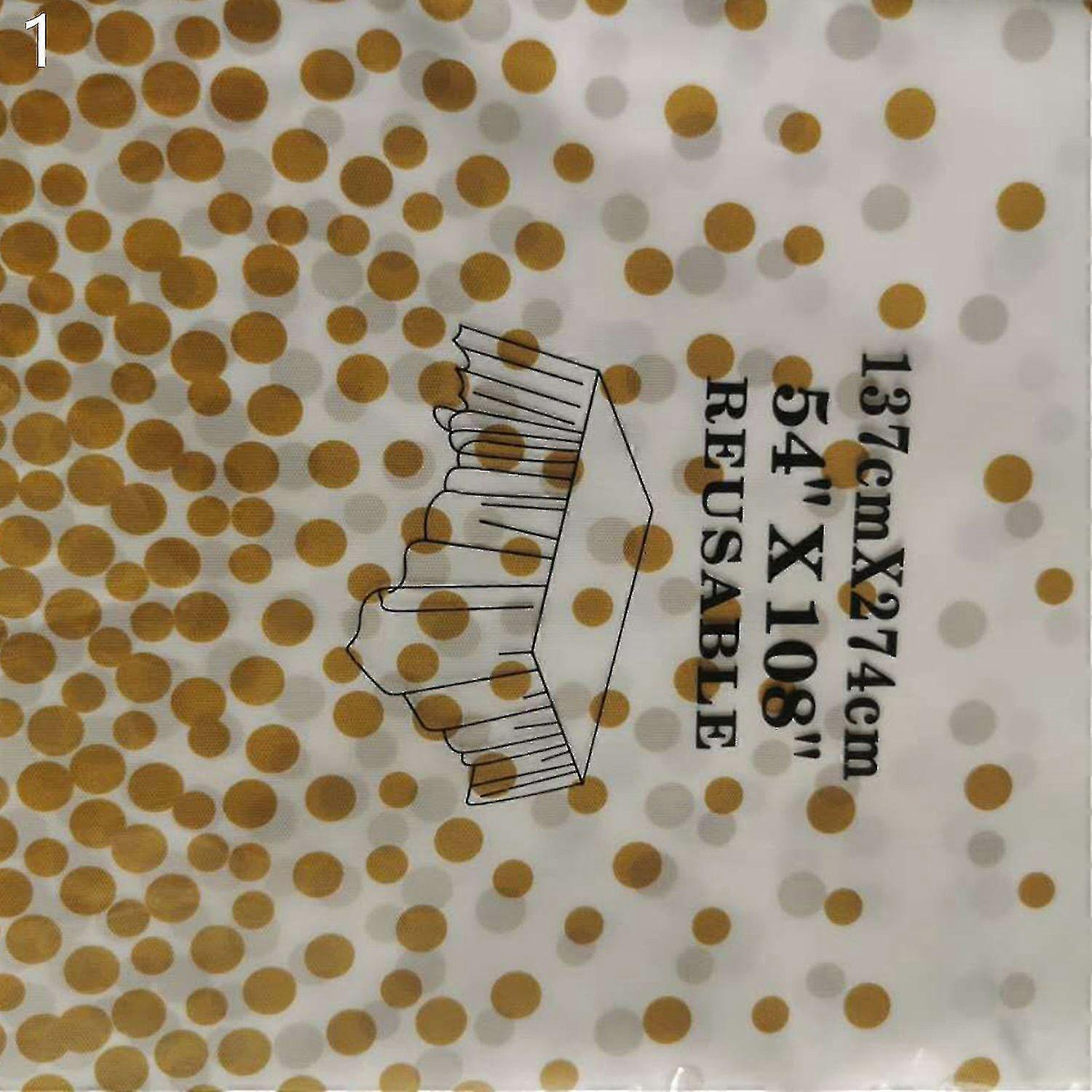 Table Cover Elastic Wrinkle Resistant Oil-proof Dot Print Dining Decor Table Cloth For Home