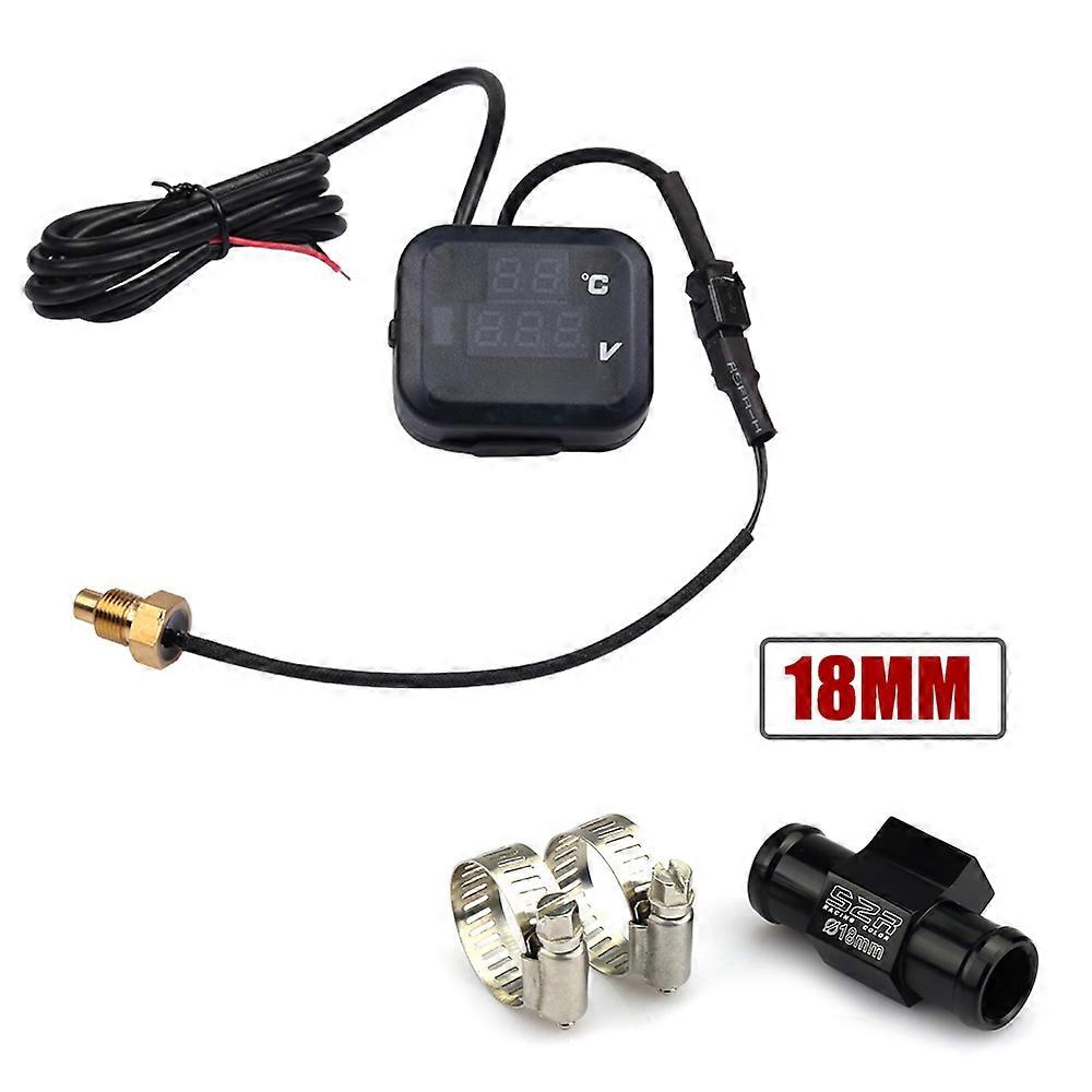 For PCX NMAX Motorcycle Universal Multi-function Water Thermometer Voltmeter USB Charging Three in One Waterproof Meter~26789