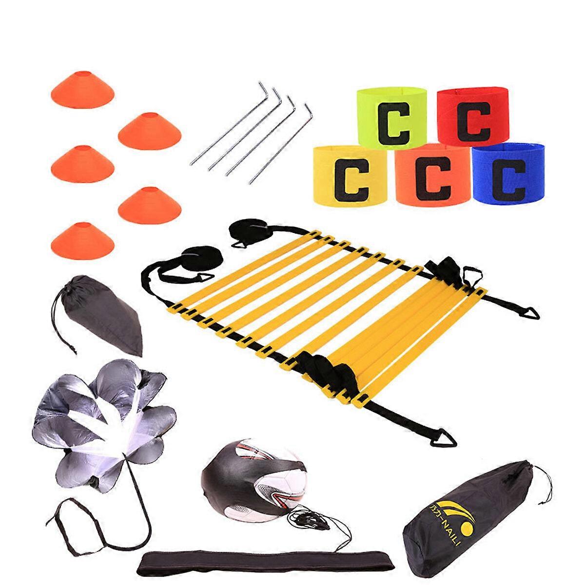 Fußball Training Set Speed Agile Training Kit Widerstand Regenschirm Agile Leiter Schild Scheibe