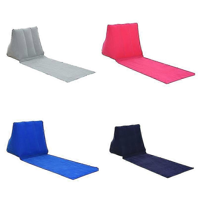 Foldable Soft Beach Mat Camping Lounger Back Pillow Cushion Chair Seat Inflatable
